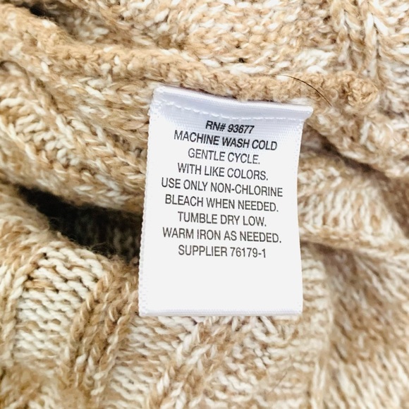 Liz Claiborne Bulky V Neck Crewneck Sweater Sz Large - Picture 5 of 7